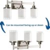 Progress Lighting Alexa 22-in 3-Light Brushed Nickel Modern/Contemporary Vanity Light