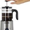 Kalorik Bartista, French Press Coffee Maker Milk Frother 8 in 1 Multi-Use, Stainless Steel