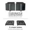 Ninja DZ401 Foodi 10 Quart 6-in-1 DualZone XL 2-Basket Air Fryer with 2 Independent Frying Baskets, Match Cook & Smart Finish to Roast, Broil, Dehydrate & More for Quick, Easy Family-Sized Meals, Grey
