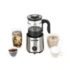 Kalorik Bartista, French Press Coffee Maker Milk Frother 8 in 1 Multi-Use, Stainless Steel
