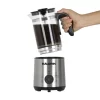 Kalorik Bartista, French Press Coffee Maker Milk Frother 8 in 1 Multi-Use, Stainless Steel
