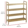Oceanstar 4-Tier Bamboo Shoe Rack
