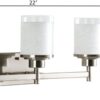 Progress Lighting Alexa 22-in 3-Light Brushed Nickel Modern/Contemporary Vanity Light