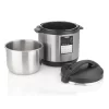 Zavor LUX Edge, 4 Quart Programmable Electric Multi-Cooker: Pressure Cooker, Slow Cooker, Rice Cooker, Yogurt Maker, Steamer and more - Stainless Steel (ZSELE01)