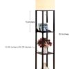 Brightech 63-in Classic Black Shelf Floor Lamp