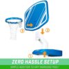 GoSports Splash Hoop Swimming Pool Basketball Game, Includes Poolside Water Basketball Hoop, 2 Balls and Pump
