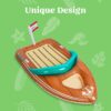 JOYIN Giant Inflatable Boat Pool Float with Reinforced Cooler, Summer Pool Party Lounge Raft Decorations Toys for Kids & Adults