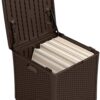 Suncast 27.5-in L x 26.75-in 60-Gallon Java Plastic Deck Box