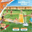 BANZAI Home Run Splash Baseball Slide, Length: 14 ft, Width: 14 ft, Inflatable Outdoor Backyard Water Slide Splash Toy, Baseball Bat & Ball Included, Slide