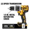 DEWALT DCK287D1M1 20-Volt MAX XR Cordless Brushless Hammer Drill/Impact Combo Kit (2-Tool) with (1) 4.0Ah Battery & (1) 2.0Ah Battery