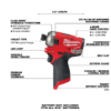 Milwaukee 2551-20 M12 FUEL SURGE 12V Lithium-Ion Brushless Cordless 1/4 in. Hex Impact Driver (Tool-Only)