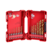 Milwaukee 2401-22-48-89-4630 M12 12-Volt Lithium-Ion Cordless 1/4 in. Hex Screwdriver Kit w/ SHOCKWAVE Impact Duty Titanium Drill Bit Set (15-Piece)