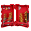 Milwaukee 2401-22-48-89-4631 M12 12-Volt Lithium-Ion Cordless 1/4 in. Hex Screwdriver Kit w/ SHOCKWAVE Impact Duty Titanium Drill Bit Set (23-Piece)