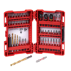 Milwaukee 2401-22-48-32-4024 M12 12-Volt Lithium-Ion Cordless 1/4 in. Hex Screwdriver Kit w/ SHOCKWAVE Impact Duty Driver Alloy Steel Bit Set (50-Pc)