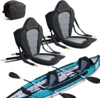 2 Pack of Kayak Seat Deluxe Padded Canoe Backrest Seat Sit On Top Cushioned Back Support SUP Paddle Board Seats