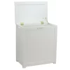 Oceanstar Storage Laundry Hamper, White