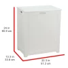 Oceanstar Storage Laundry Hamper, White