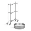 Kate and Laurel Celia Modern Glam 3-Tier Metal Bar Cart,13.75-in x 28-in, Gold, Decorative Round Serving Cart with Lockable Wheels Kate and Laurel Celia Modern Glam 3-Tier Metal Bar Cart,13.75-in x 28-in, Gold, Decorative Round Serving Cart with Lockable Wheels