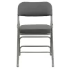 Flash Furniture 2-Pack Gray Fabric/Gray Frame Standard Folding Chair with Padded Seat (Indoor)