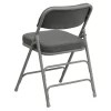 Flash Furniture 2-Pack Gray Fabric/Gray Frame Standard Folding Chair with Padded Seat (Indoor)