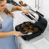 Ninja FG551 Foodi Smart XL 6-in-1 Indoor Grill with Air Fry, Roast, Bake, Broil & Dehydrate, Smart Thermometer, Black/Silver