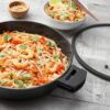 ZAVOR 2-Piece Noir 13-in Ceramic Cooking Pan with Lid, 6 Qt Sauté Pan