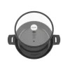 ZAVOR 2-Piece Noir 13-in Ceramic Cooking Pan with Lid, 6 Qt Sauté Pan