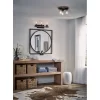 Kichler  Barrington 3-Light 11.5-in Distressed Black and Wood Tone Incandescent Flush Mount Light | Ceiling Flush Mount Light