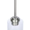 Kichler Winslow Brushed Nickel Modern/Contemporary Seeded Glass Cylinder Mini Pendant Light