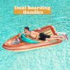 JOYIN Giant Inflatable Boat Pool Float with Reinforced Cooler, Summer Pool Party Lounge Raft Decorations Toys for Kids & Adults