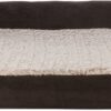 FurHaven Two-Tone Deluxe Chaise Memory Top Cat & Dog Bed w/Removable Cover - Espresso, Jumbo