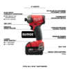 Milwaukee 2760-22 M18 FUEL SURGE 18V Lithium-Ion Brushless Cordless 1/4 in. Hex Impact Driver Compact Kit with Two 5.0 Ah Batteries Milwaukee 2760-22 M18 FUEL SURGE 18V Lithium-Ion Brushless Cordless 1/4 in. Hex Impact Driver Compact Kit with Two 5.0 Ah Batteries