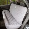 3 Dog Pet Supply Quilted Car Back Seat Protector with Bolster, Grey 3 Dog Pet Supply Quilted Car Back Seat Protector with Bolster, Grey