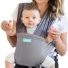 Moby Easy-Wrap Carrier | Baby Carrier and Wrap in One for Mothers, Fathers, and Caregivers | Designed for Newborns, Infants, and Toddlers | Holder Can Carry Babies up to 33 lbs | Smoked Pearl