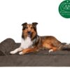 FurHaven Quilted Goliath Chaise Bolster Dog Bed w/Removable Cover - Espresso, 2XL
