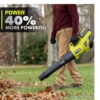 RYOBI RY404014BTLVNM 40V HP Brushless Whisper Series 160 MPH 650 CFM Cordless Battery Leaf Blower (Tool Only) RYOBI RY404014BTLVNM 40V HP Brushless Whisper Series 160 MPH 650 CFM Cordless Battery Leaf Blower (Tool Only)