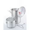LoCo COOKERS 30-Quart Aluminum Stock Pot Lid(s) Included Basket(s) Included