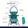 Baby Delight Go with Me Venture Chair|Indoor/Outdoor Portable Chair with Sun Canopy|Teal|3 Child Growth Stages: Sitting, Standing and Big Kid|3 Months to 75 lbs|Weather Resistant