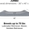 FurHaven Ultra Plush Luxe Lounger Orthopedic Cat & Dog Bed w/Removable Cover, Jumbo (Gray)