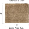 FurHaven Muddy Paws Towel & Shammy Dog Mat - Muddy Paws Absorbent Chenille Shammy Bath Towel and Food Mat Rug, Sand (Tan), Jumbo Plus