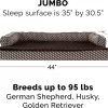 FurHaven Comfy Couch Orthopedic Bolster Dog Bed w/Removable Cover - Diamond Brown, Jumbo