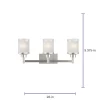 Progress Lighting Alexa 22-in 3-Light Brushed Nickel Modern/Contemporary Vanity Light
