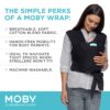 MOBY Wrap Evolution Wrap Baby Carrier, Black