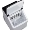 Newair Silver Counter Top Ice Maker Machine,Compact Automatic Ice Maker, Cubes Ready in under 15 Minutes,Portable Ice Cube Maker with Scoop and Basket,Perfect For Home/Kitchen/Office/Bar - ClearIce40