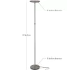 Brightech 67-in Brushed Nickel Torchiere Floor Lamp