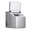 Newair Silver Counter Top Ice Maker Machine,Compact Automatic Ice Maker, Cubes Ready in under 15 Minutes,Portable Ice Cube Maker with Scoop and Basket,Perfect For Home/Kitchen/Office/Bar - ClearIce40