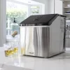 Newair Silver Counter Top Ice Maker Machine,Compact Automatic Ice Maker, Cubes Ready in under 15 Minutes,Portable Ice Cube Maker with Scoop and Basket,Perfect For Home/Kitchen/Office/Bar - ClearIce40