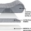 FurHaven Ultra Plush Luxe Lounger Orthopedic Cat & Dog Bed w/Removable Cover, Jumbo (Gray)