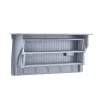 Danya B. Wall Mount Retractable Accordion Drying Rack-Great for Bathroom or Laundry Room, Light Gray