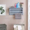Danya B. Wall Mount Retractable Accordion Drying Rack-Great for Bathroom or Laundry Room, Light Gray